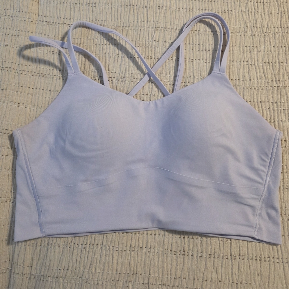Lululemon Like A Cloud Longline Sports Bra, Size 10 in Lavendar